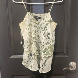 Green pattern tank top